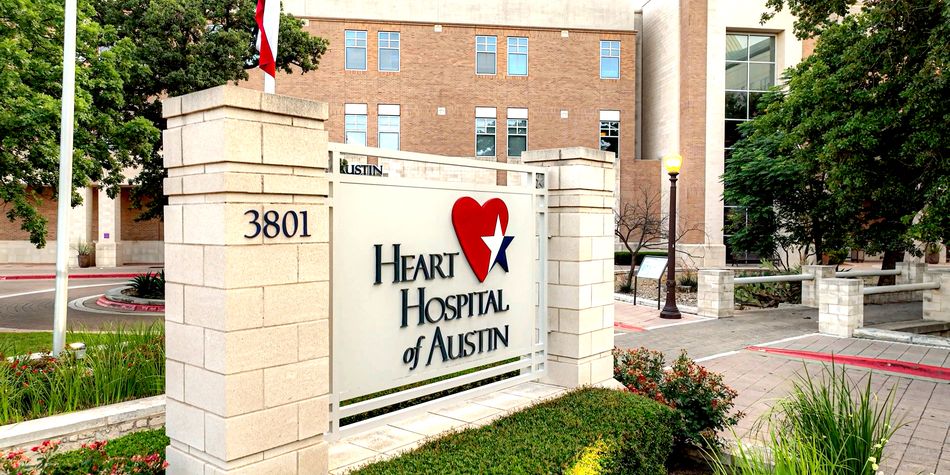 Heart Hospital of Austin sign in front of facility